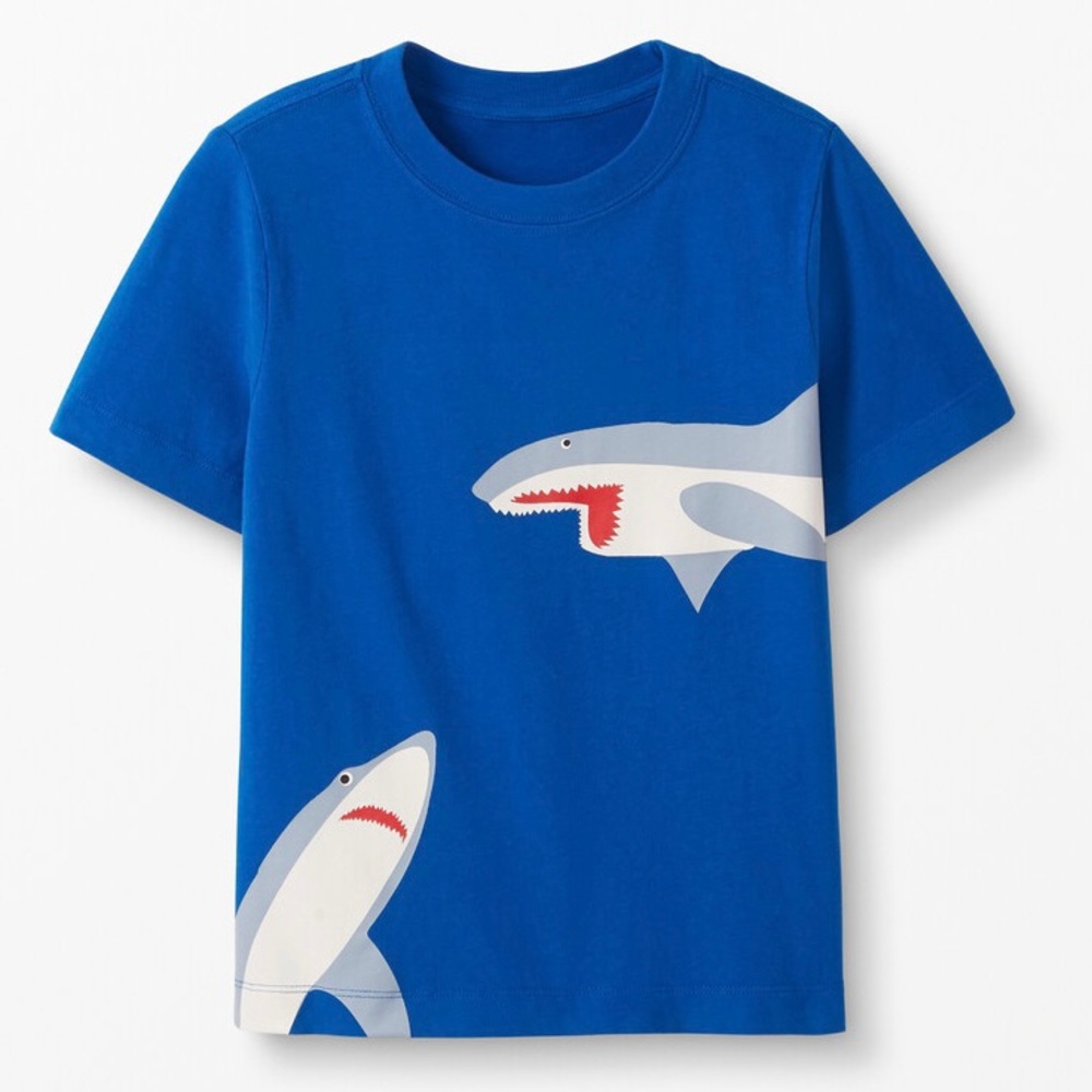 HANNA ANDERSSON Awesome Art Shark Tee- 8